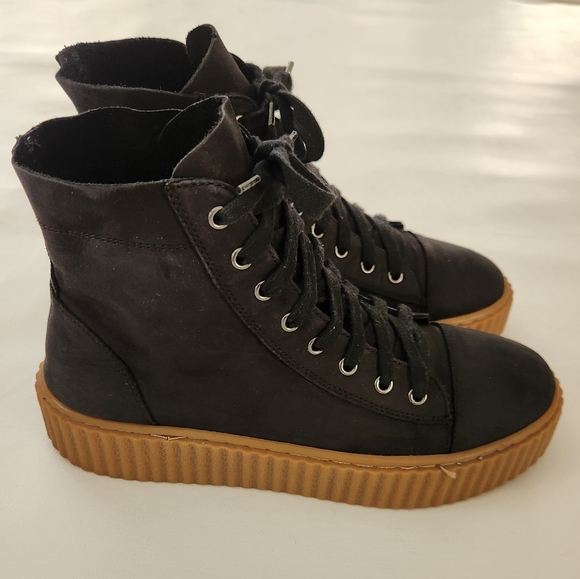 J/slide nyc Riva Platform High-top Creeper Sneakers - Picture 1 of 10